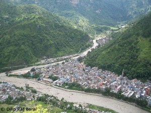 Die Stadt Beni am Kali Gandaki