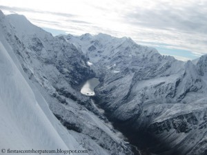 Der Cho-Rolpa-Gletschersee im Rolwaling