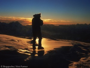 Edi 1978 auf dem Gipfel des Cho Oyu (© Bergspechte/Alois Furtner)