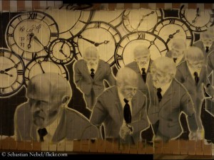 Zeitdiebe (auf einer Graffiti-Wand in Trier)