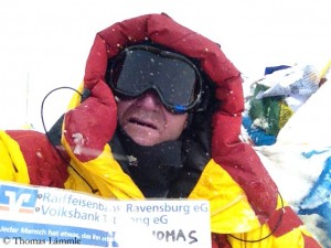 Thomas Lämmle auf dem Gipfel des Mont Everest