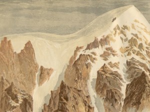 Contemporary illustration of the first ascent