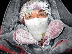 Elisabeth Revol in icy high camp