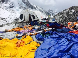 Everest ER after the 25 April avalanche
