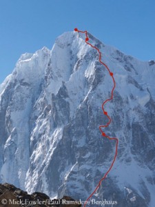 Mick's and Paul's route on Gave Ding