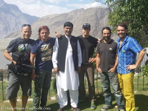 Thomas and Alexander Huber, Dani Arnold, their Pakistani companion Rasool, Mario Walder, Seppi Dabringer (from right)