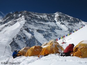 Camp 1 on Everest North Col