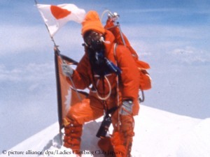 Tabei on the summit of Mount Everest