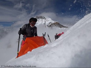 Kuriki at 6,800 m in the Everest North Face