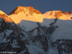 Summit in evening light