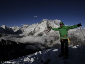 Ralf Dujmovits and Mount Everest (in 2012)