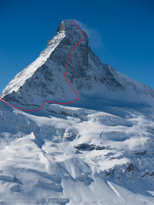The Schmid route via the Matterhorn North Face