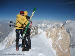 On top of Gasherbrum II, their first 8000er, in 2006