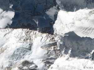 Satellite picture of Kangchenjunga
