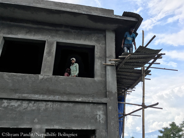 Construction site: School in Thulosirubari August 2017