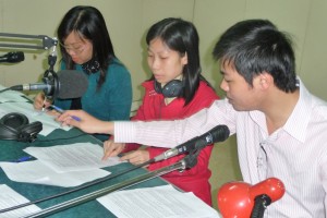 journalists at Vietnam's QTV Radio