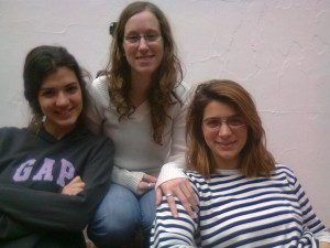 Estafanía, Mariana and Clara - my German classmates (Foto: Maria Cruz).