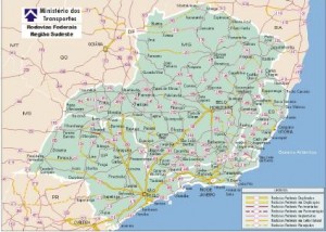 Mapa_Rodoviario_Regiao_Sudeste_Brasil