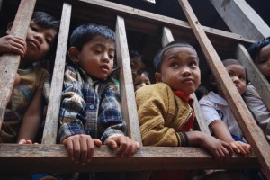 Kids at a refugee school in Burma