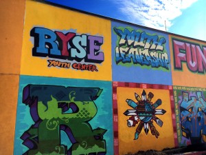 The mural on the outside of the RYSE Youth Center in Richmond, California (Photo: A. Mendelson)