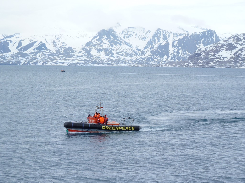 Greenpeace dinghy Arctic