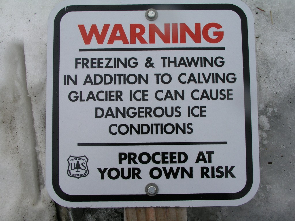 glacier warning