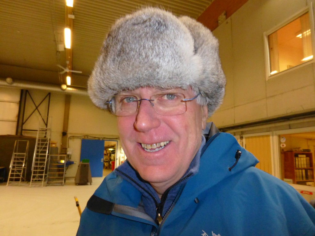 Stig Falk-Petersen in the hangar at Longyearbjen airport. ((I.Quaile 2015)