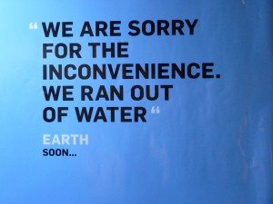 Earth closed for water shortage
