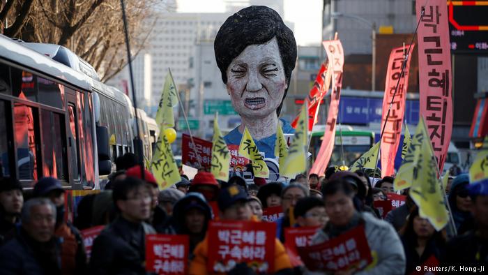 Park's impeachment process is presently going through the courts 