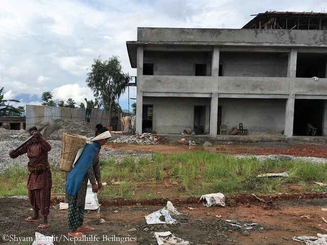 Construction site: School in Thulosirubari August 2017