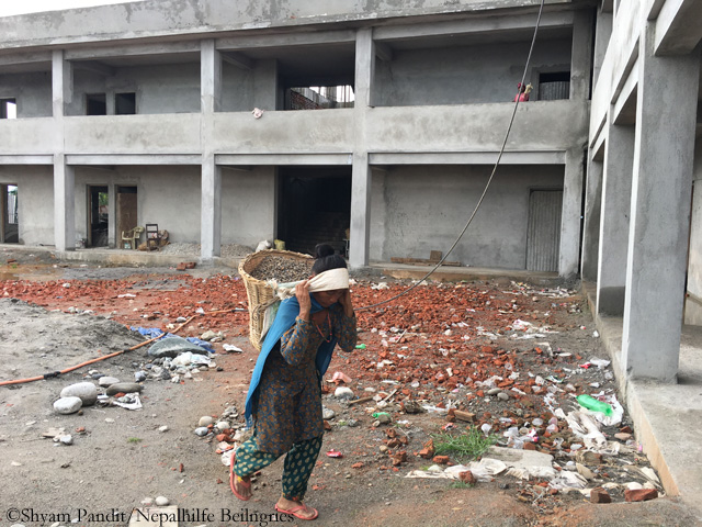 Construction site: School in Thulosirubari August 2017