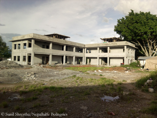 Construction site: School in Thulosirubari August 2017