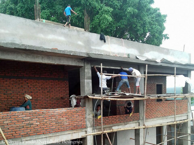 Thulosirubari construction site in July 2017