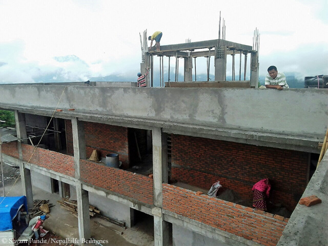 Thulosirubari construction site in July 2017