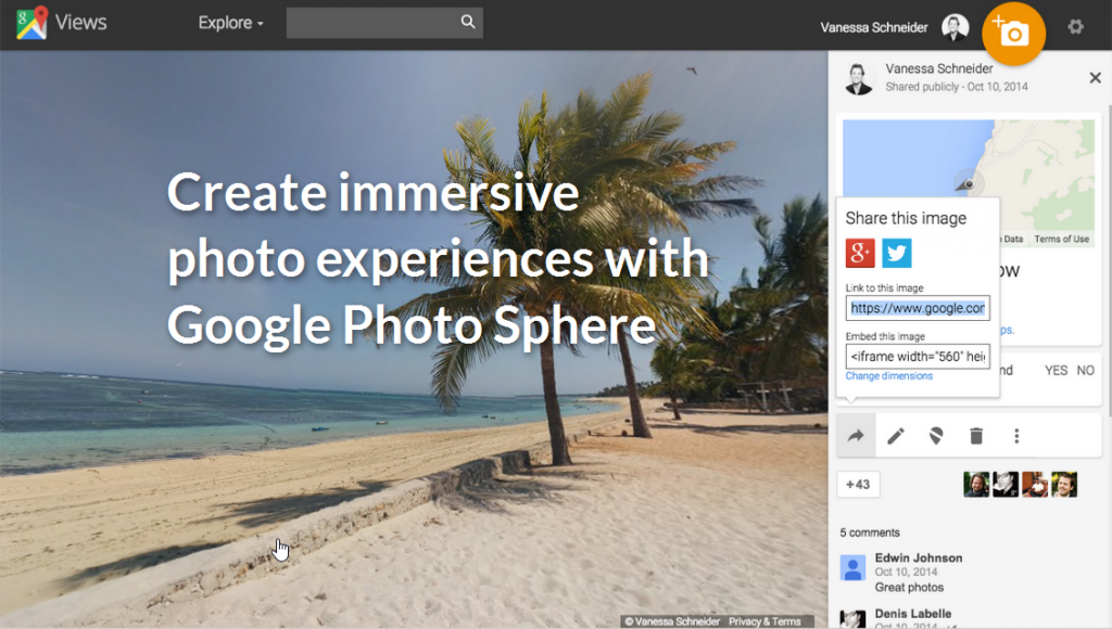 Screenshot of Google Photo Sphere tutorial