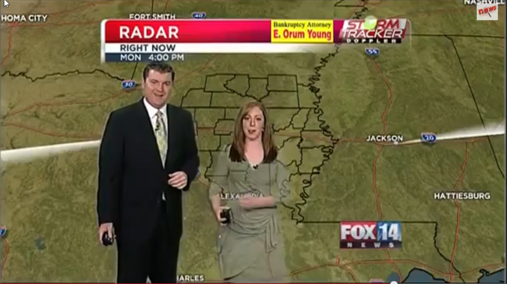 Meteorologists Disappear In Green Outfit