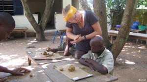 Anna Schwarz helped at a school for mentally disabled youths in Togo