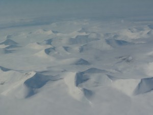 The Arctic island of Svalbard from the air