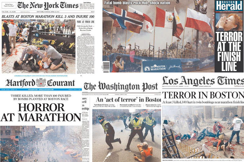 Теракт на марафоне в Бостоне: Первые полосы газет